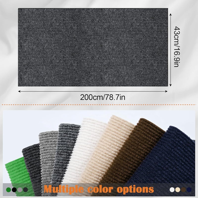 Inchoco Cat Scratch Furniture Protector - 78.7" x 17" Trimmable Self-Adhesive Cats Claws Scratch Pads, DIY Cat Climbing Couch Protector for Scratch Post Cat Tree Replacement Indoor (Dark Gray) - Image 2